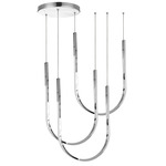Pacari Horizontal Pendant - Polished Chrome / White