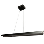 Pamelyn Linear Pendant - Matte Black / White