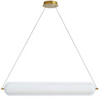 Peri Horizontal Pendant - Aged Brass / Clear