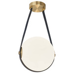 Persis Pendant - Aged Brass / White