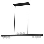 Raleigh Linear Pendant - Matte Black / White