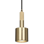 Rhoswen Pendant - Aged Brass / Clear