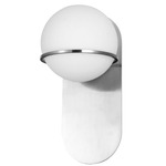 Sofia Vertical Wall Sconce - Polished Chrome / White