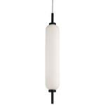 Typha Pendant - Matte Black / White