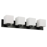 Veda Bathroom Vanity Light - Matte Black / White