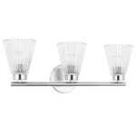 Vienna Cone Bathroom Vanity Light - Polished Chrome / Clear