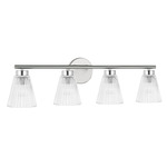 Vienna Cone Bathroom Vanity Light - Polished Chrome / Clear