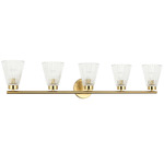 Vienna Cone Bathroom Vanity Light - Aged Brass / Clear