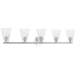 Vienna Cone Bathroom Vanity Light - Polished Chrome / Clear