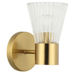 Vienna Cone Wall Sconce - Aged Brass / Clear