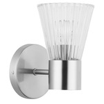 Vienna Cone Wall Sconce - Polished Chrome / Clear