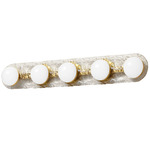Velma Bathroom Vanity Light - Aged Brass / Clear / Frost