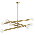 Wand Globe Chandelier - Aged Brass