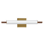 Joist Wall Light - Natural Aged Brass / Walnut / White