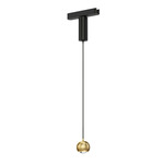Continuum Track Sphere Pendant - Natural Aged Brass