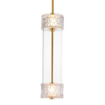 Elysian Pendant - Natural Aged Brass / Clear