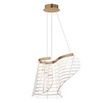 Tartan Color Select Pendant - Brushed Champagne / Clear