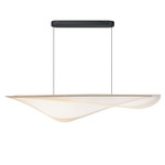 Manta Linear Pendant - Black / Frosted