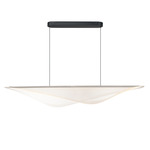 Manta Linear Pendant - Black / Frosted