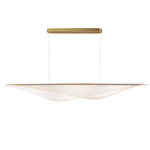Manta Linear Pendant - Gold / Frosted