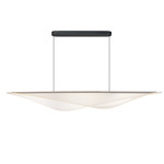 Manta Linear Pendant - Black / Frosted