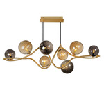 Planetary Linear Pendant - Gold / Multicolor