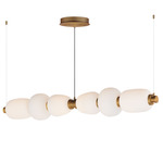 Soji Multi Light Linear Pendant - Black / Gold / Satin White