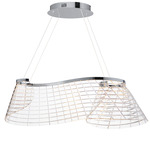 Tartan Color Select Linear Pendant - Polished Chrome / Clear