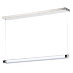Vanish Linear Pendant - Brushed Aluminum / Clear