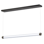 Vanish Linear Pendant - Gunmetal / Clear