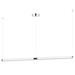 Vanish Multi Light Linear Pendant - Brushed Aluminum / Clear
