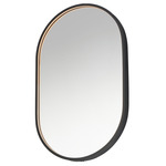 Elisse Oval LED Mirror - Black / Mirror