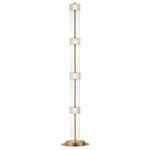 Elysian Floor Lamp - Natural Aged Brass / Clear