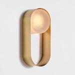 Oyster Wall Sconce - Brushed Brass / Patterned Acrylic