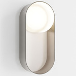 Oyster Wall Sconce - Brushed Stainless Steel / Frosted