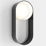 Oyster Wall Sconce - Black / Frosted