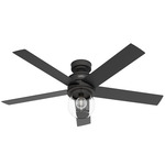 Xidane Ceiling Fan with Light - Matte Black / Clear