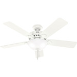 Pros Best Energy Star Ceiling Fan with Light - Fresh White / Fresh White / Natural Wood / White