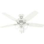 Builder Energy Star 3-Light Ceiling Fan - Fresh White / Fresh White / Light Oak