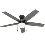 Anisten Energy Star Ceiling Fan - Matte Black / Matte Black / Dark Gray Oak