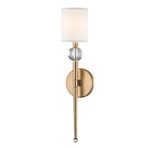 Rockland Wall Light - Aged Brass / Off White