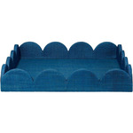 Wonderland Scalloped Tray - Indigo