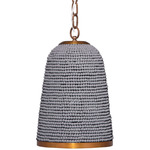 Creekside Pendant - Antique Brass / Slate Blue