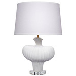 Colette Table Lamp - White / White