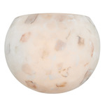 Alabaster Rocks Globe Wall Light - Alabaster