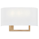 Textile Callie Wall Sconce - Brushed Brass / White