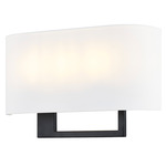 Textile Callie Wall Sconce - Matte Black / White