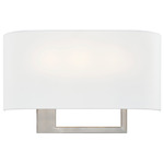 Textile Callie Wall Sconce - Brushed Nickel / White