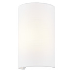 Textile 5945 Cylinder Wall Sconce - White / White