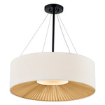 Warren Pendant - Matte Black / Cream